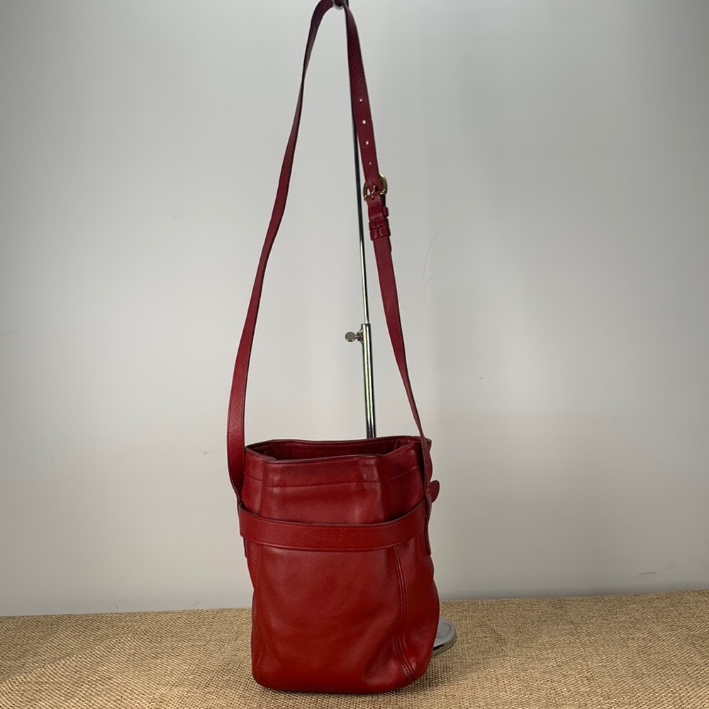 vintage Coach belt buckle leather crossbody shoulder bag
